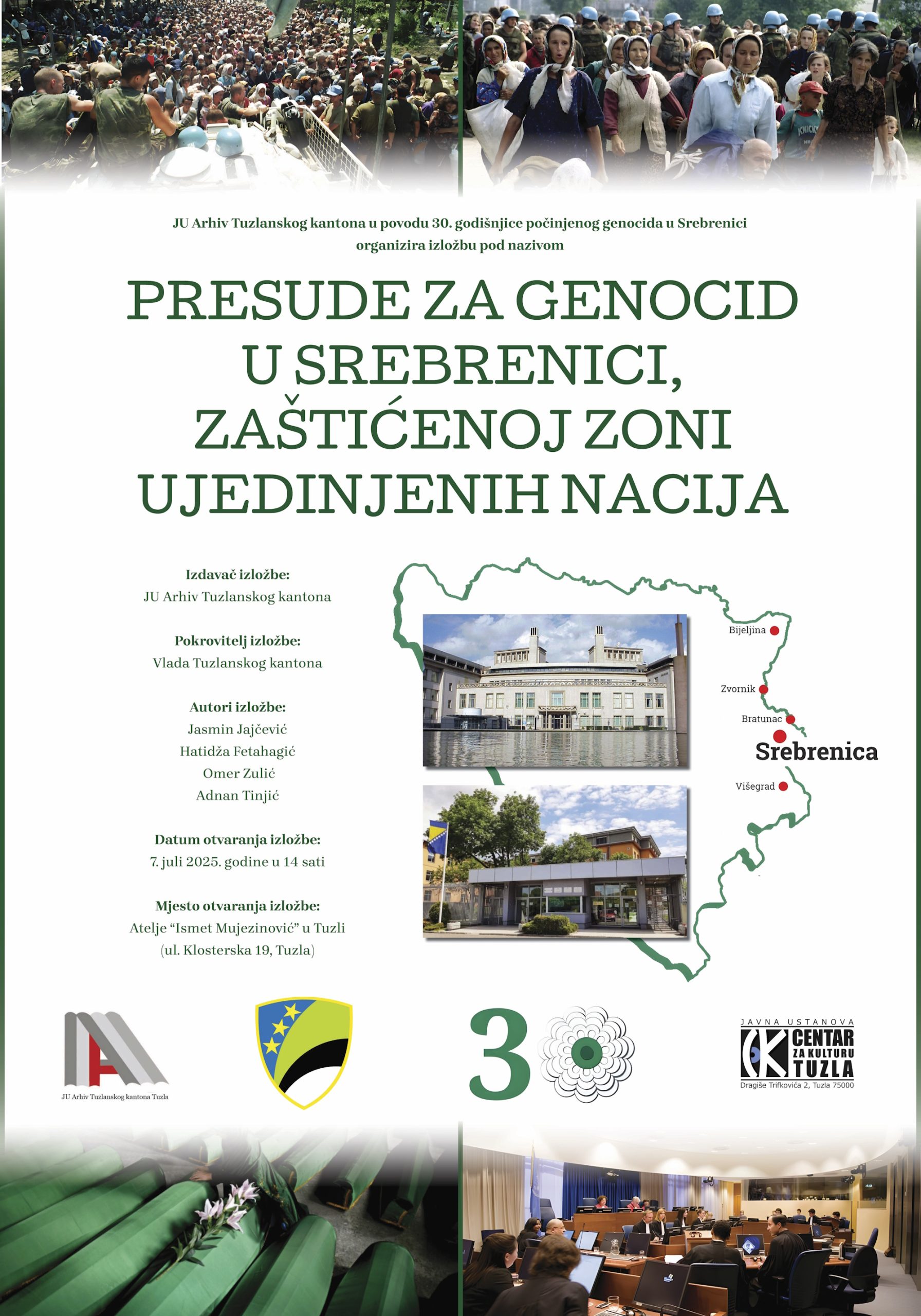 Najava izložbe “Presude za genocid u Srebrenici, zaštićenoj zoni UN-a”