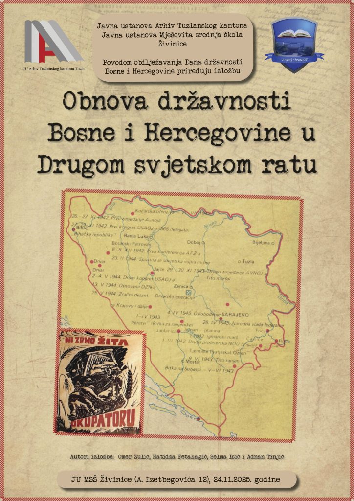 Najava obilježavanja Dana državnosti Bosne i Hercegovine sa JU MSŠ Živinice